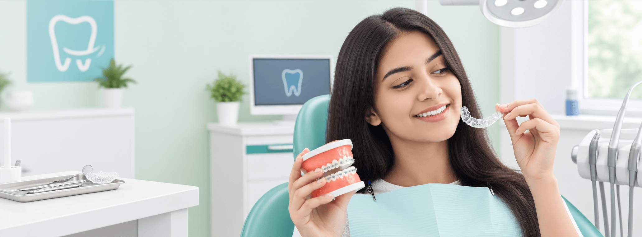 Orthodontic care illustration